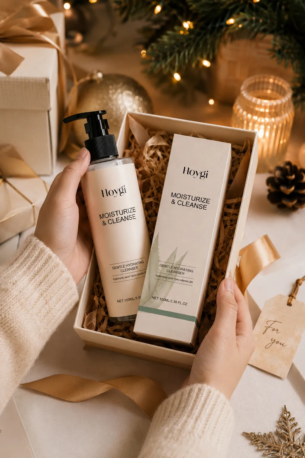 Velivor™ Limpiador Hidratante Suave en una imagen de producto para skincare.